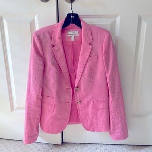J.Crew School Boy pink linen Blazer